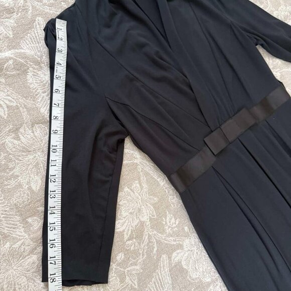 Antonio Melani Black Knitted Dress with 3/4 Sleeves for Office Elegant size S - Picture 11 of 16